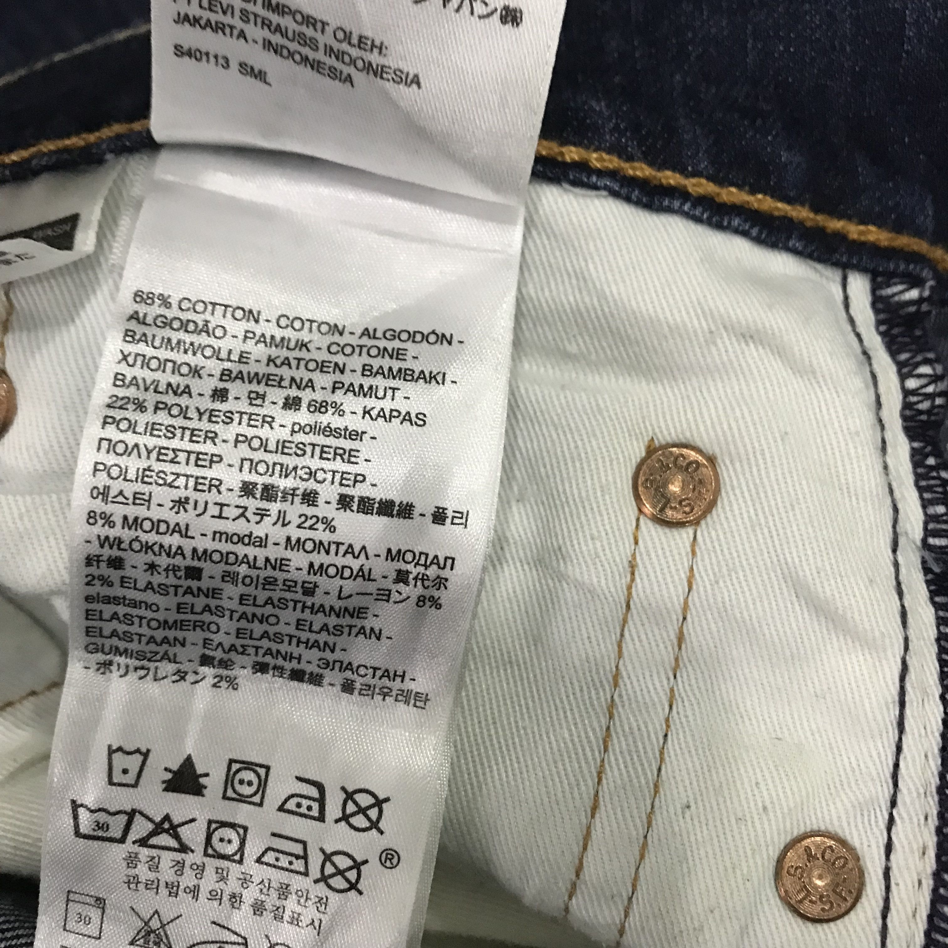 Levi's Vintage Levi’s 511 Slim Fit Dark Wash Jeans Size US 32 / EU 48 - 13 Thumbnail