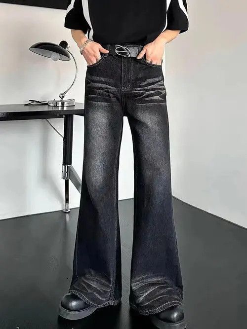 VIBE Black Washed Flared Denim Jeans Size US 28 / EU 44 - 4 Thumbnail