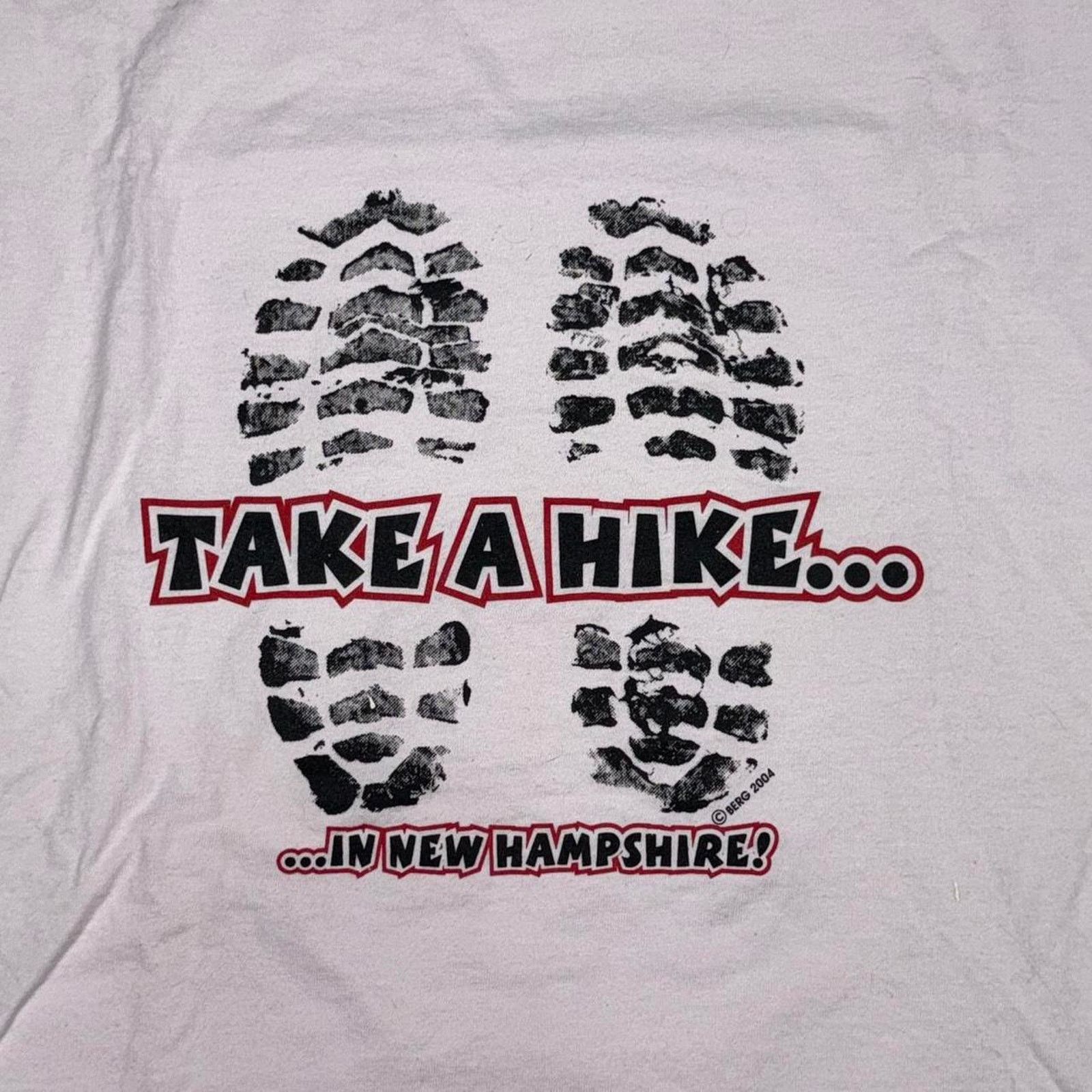 Anvil × Vintage VINTAGE Y2K TAKE A HIKE…IN NEW HAMPSHIRE! BOOT SOUVENIR TEE: Size US XL / EU 56 / 4 - 3 Thumbnail