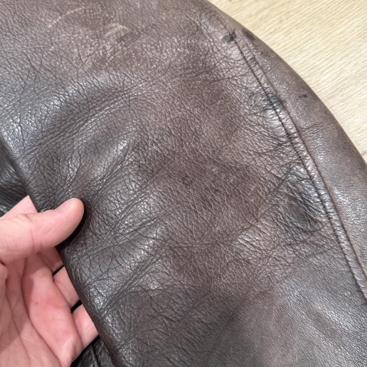 Nordstrom Vintage 70s Nordstrom Leather Flight Jacket A-2 Style Bomber Size US L / EU 52-54 / 3 - 7 Thumbnail