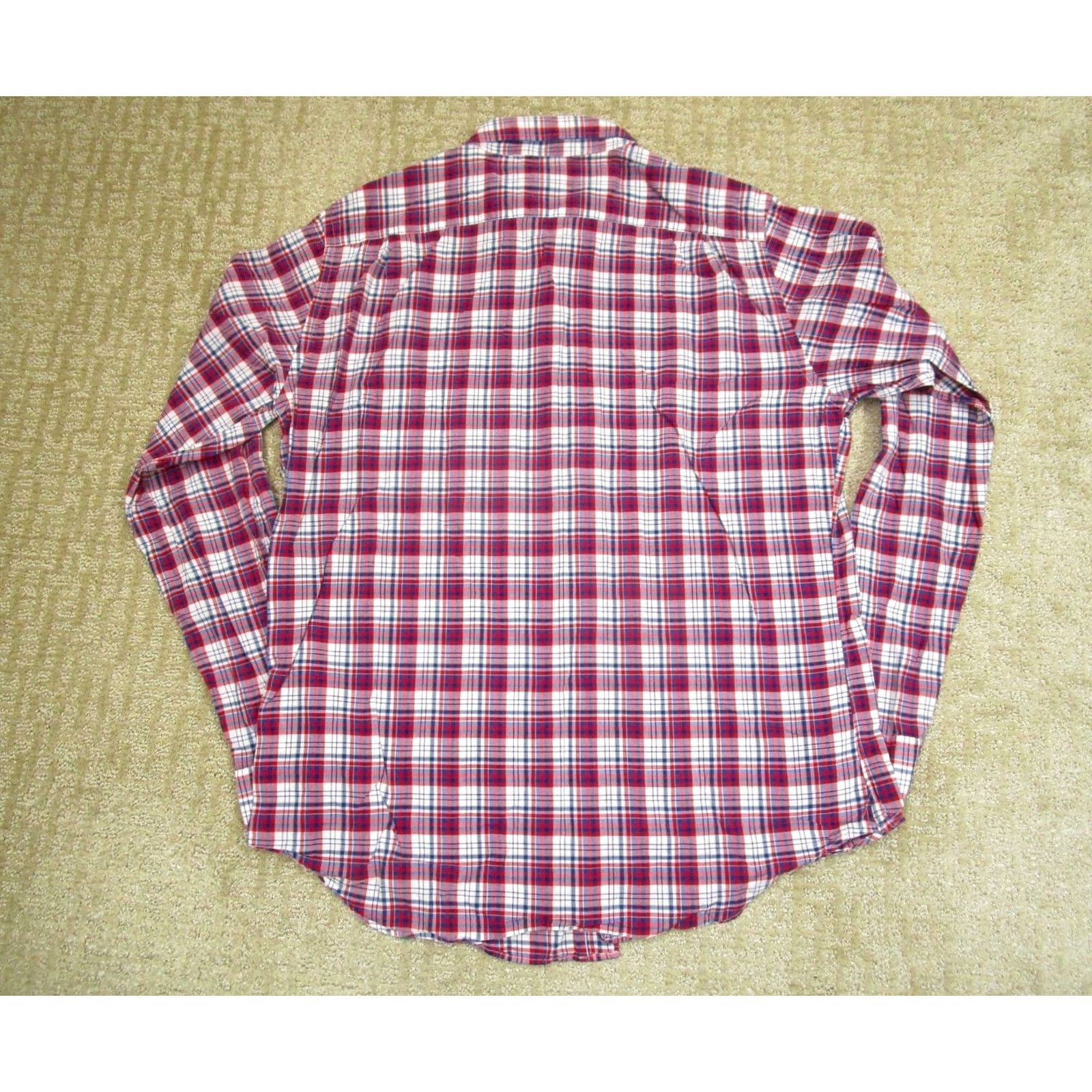 Relwen Relwen Shirt Men L Red Plaid Long Sleeve Button Down Cotton Outdoor Size US L / EU 52-54 / 3 - 4 Thumbnail