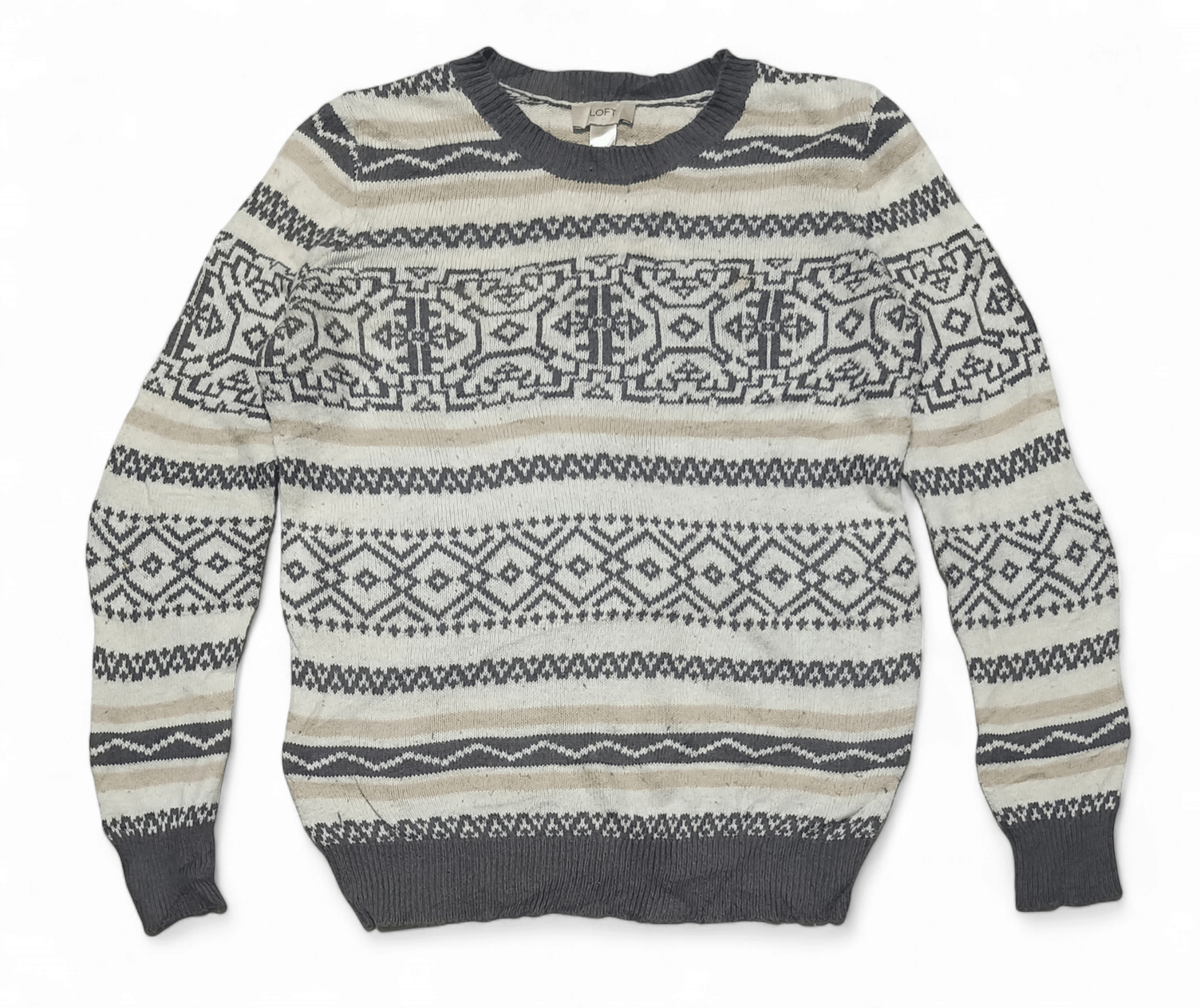 Other LOFT Ethnic Striped Motifs Pattern Knit Wool Sweater Size US M / EU 48-50 / 2 - 2 Thumbnail