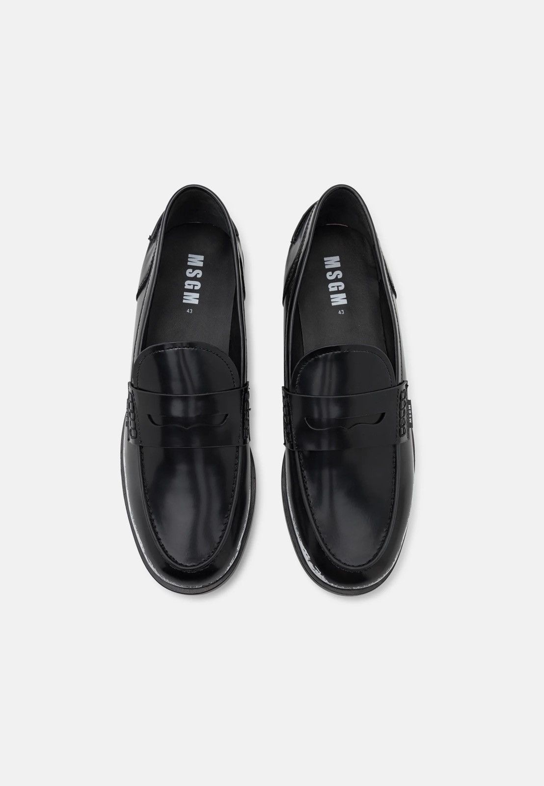 MSGM !DS! SS24 MSGM Black White Pattern Leather Loafers Size US 10 / EU 43 - 5 Thumbnail