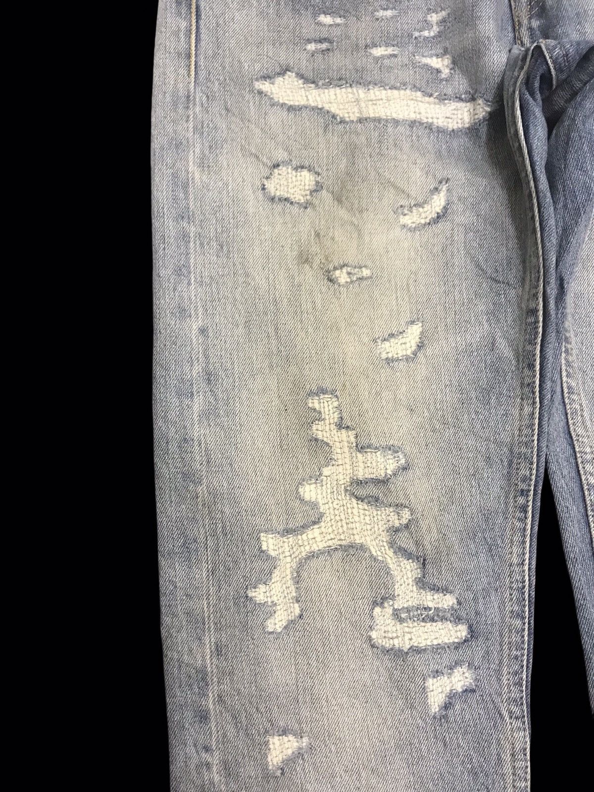Replay 💥DENIM ART💥REPLAY CRAZY BORO PATCHWORK DENIM F189 Size US 32 / EU 48 - 7 Thumbnail