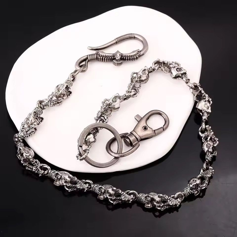 Vintage Goth Punk Heavy Waist Skull Wallet Chain Size ONE SIZE - 3 Thumbnail