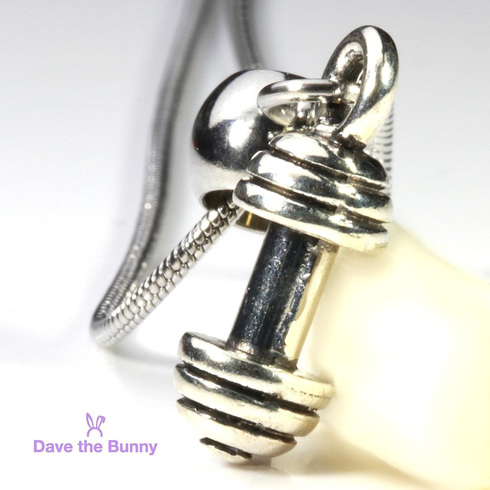 & Other Stories Dumbbell Necklace Fitness Gym Charm Necklace Pendant Size ONE SIZE - 6 Thumbnail