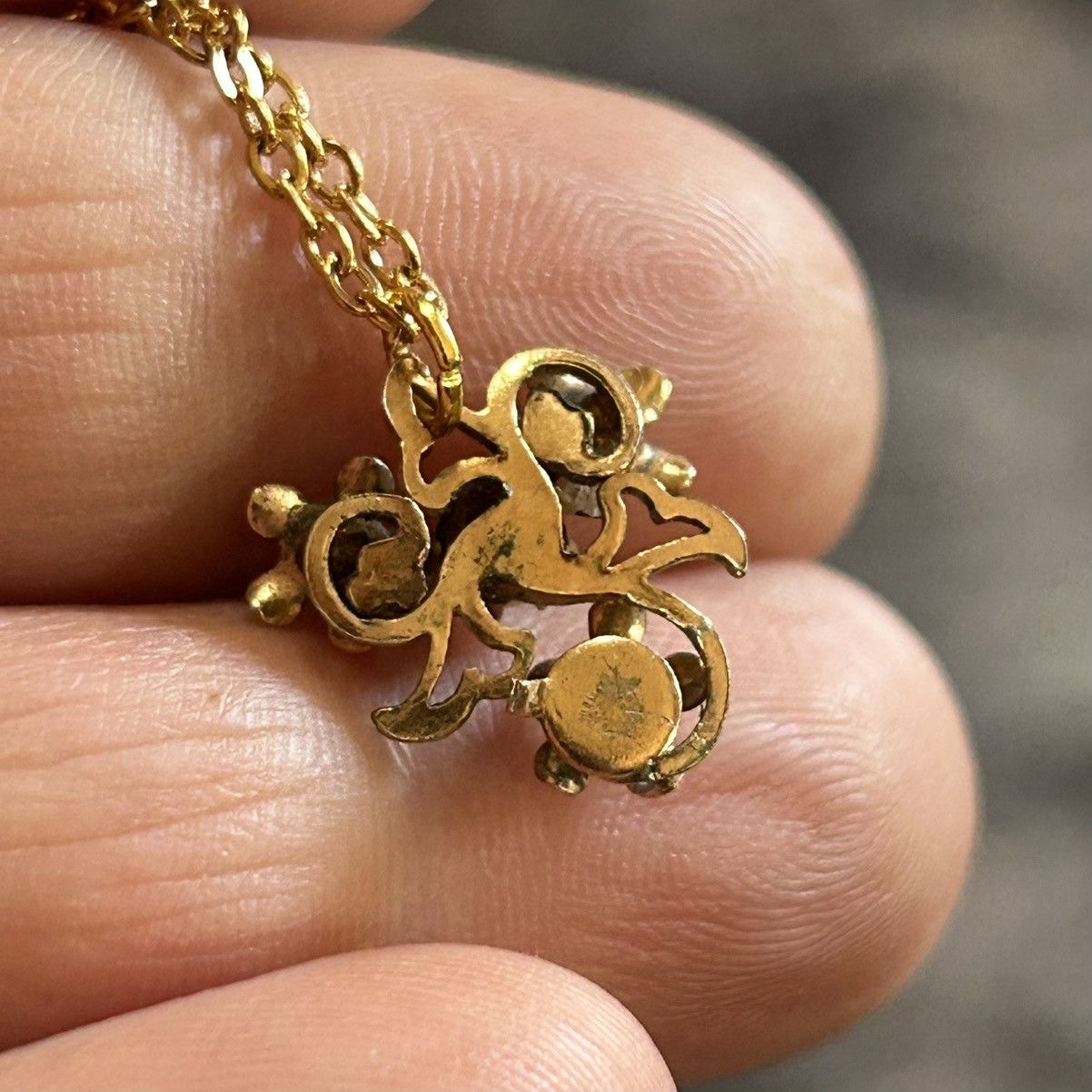 Vintage Vintage 40’s salvaged faux pearl enamel flower necklace Size ONE SIZE - 6 Thumbnail