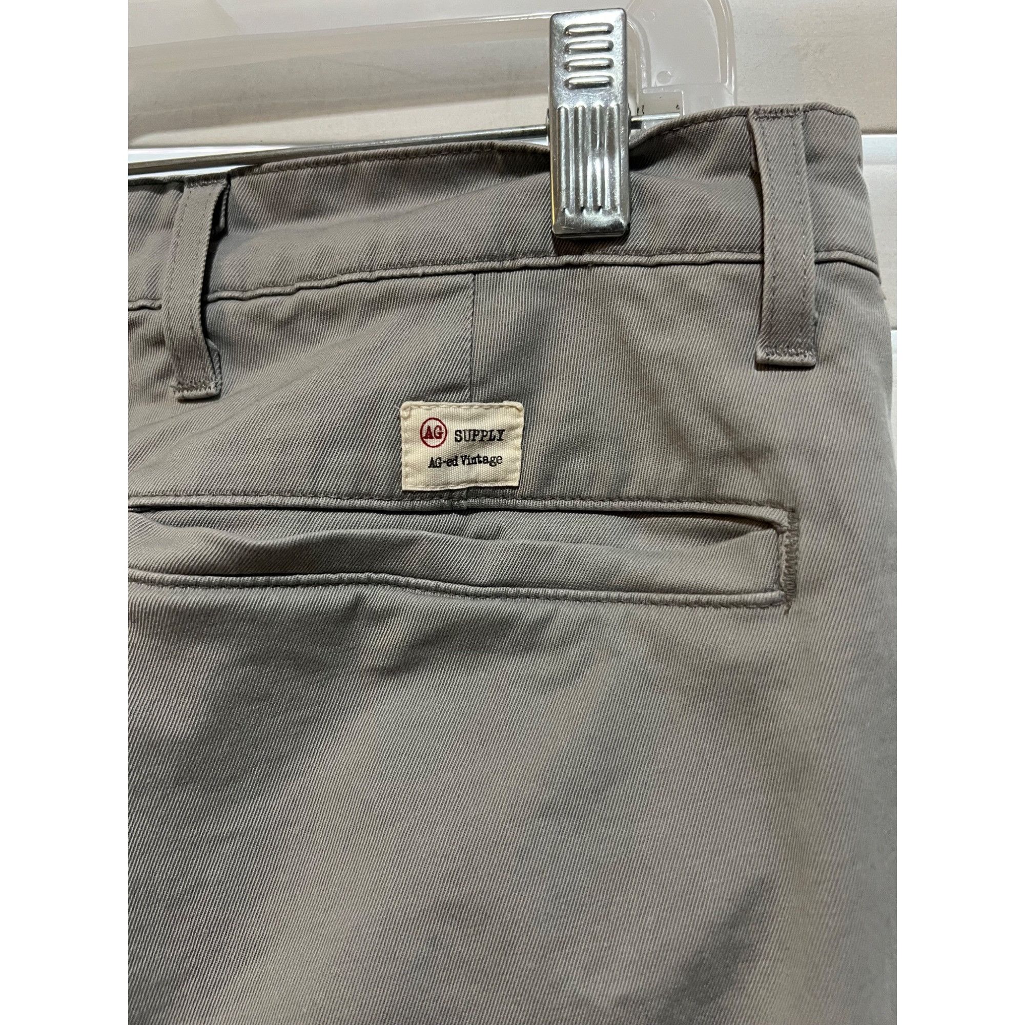 AG Adriano Goldschmied Adriano Goldschmied Straight Leg Gray Chinos - Size 34x28 Size US 34 / EU 50 - 4 Thumbnail