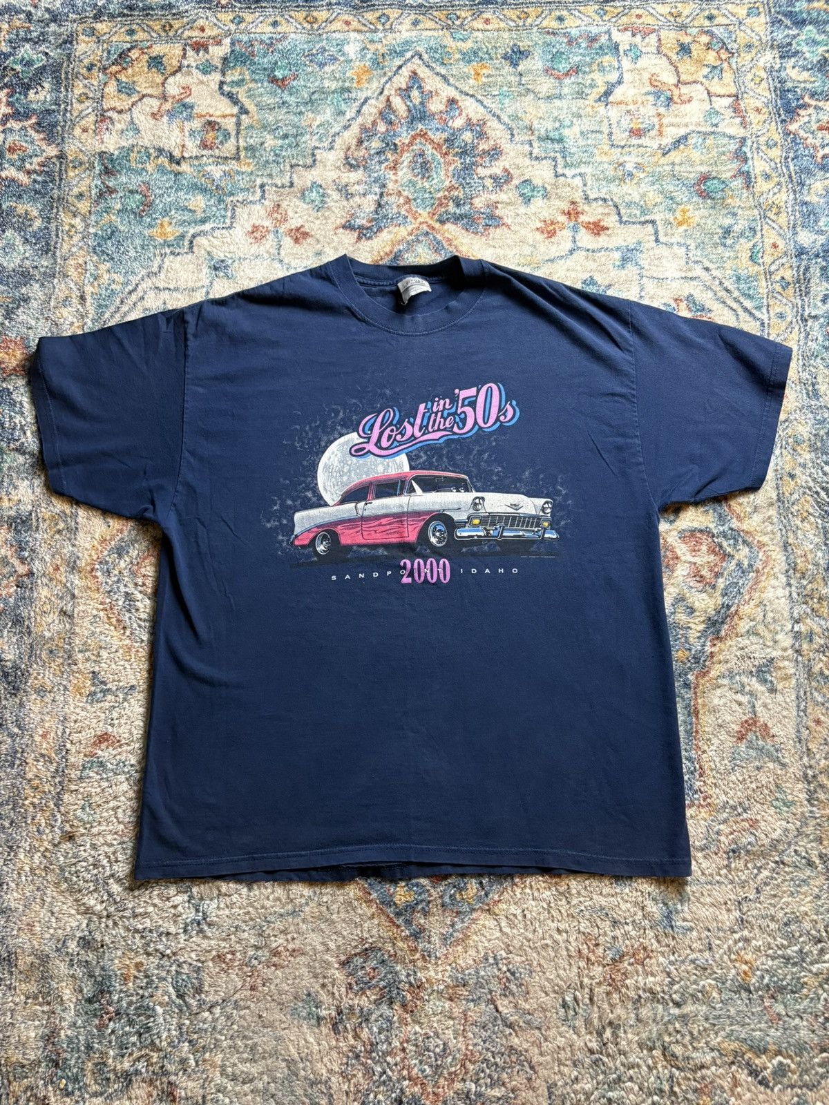 Vintage Vintage Lost In The 50s Car T-shirt Size XL Size US XL / EU 56 / 4 - 1 Thumbnail