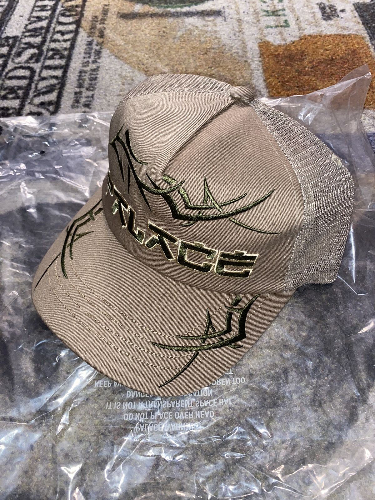 image of Palace Tribal Trucker Hat in Stone, Men's