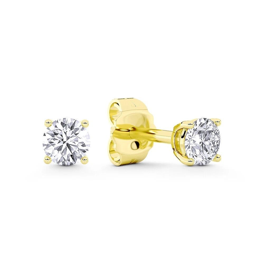 Other 0.50ct Lab Grown Diamond Round Earrings in 14k Yellow Gold Size ONE SIZE - 1 Thumbnail