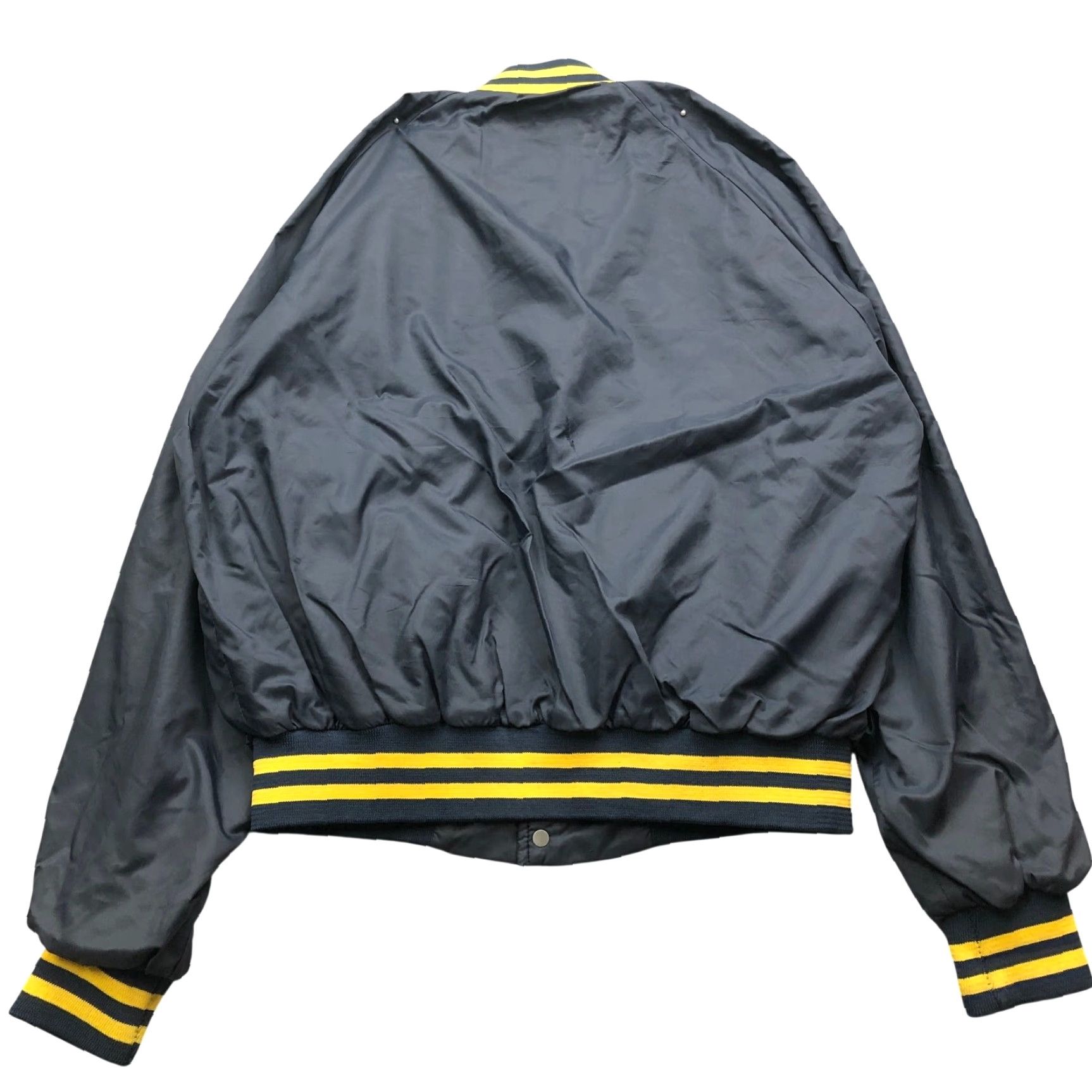 Chalk Line VINTAGE Chalk Line US Navy Bomber Jacket Mens L Snap Button Navy Yellow - 80s, Workwear, Casual, Military Style Size US L / EU 52-54 / 3 - 5 Thumbnail