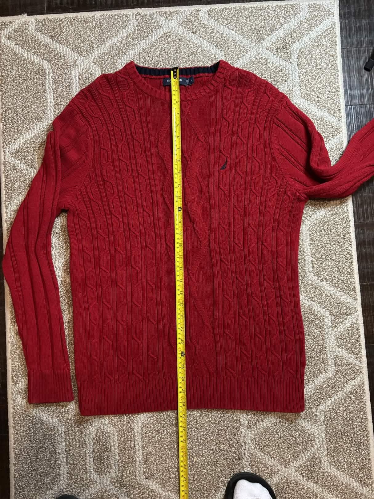 Nautica Nautica Red Cable Knit Sweater Size US S / EU 44-46 / 1 - 4 Thumbnail