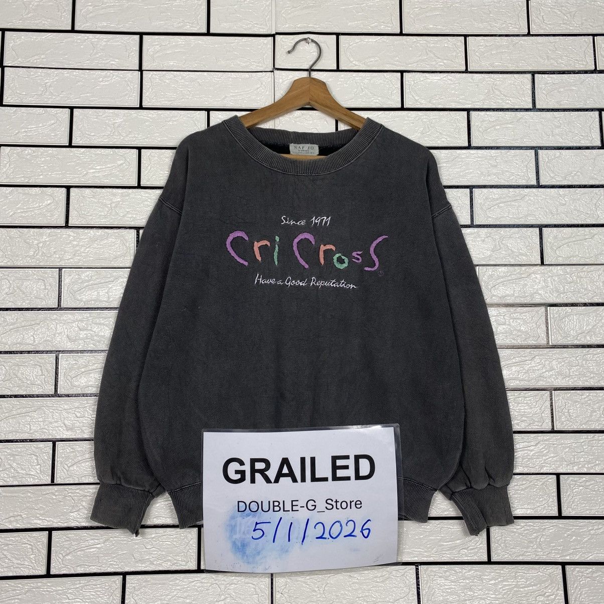 Japanese Brand 📌Vintage Sweatshirt Cri Cross Big Logo Issey Miyake Size US M / EU 48-50 / 2 - 1 Thumbnail