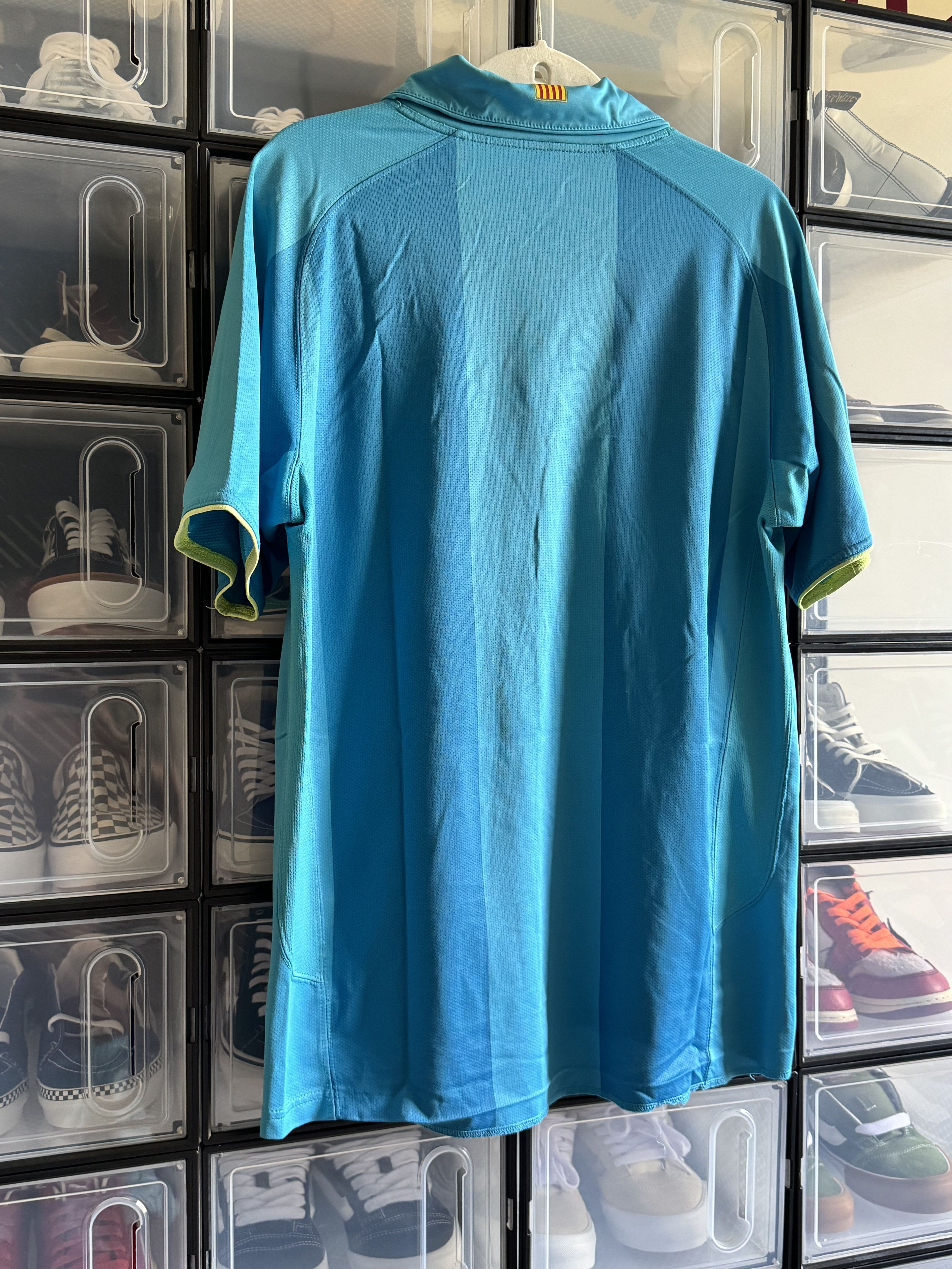 Nike T-shirt Barcelona Away Football Shirt Jersey 2007 2008 Nike Size US L / EU 52-54 / 3 - 12 Thumbnail