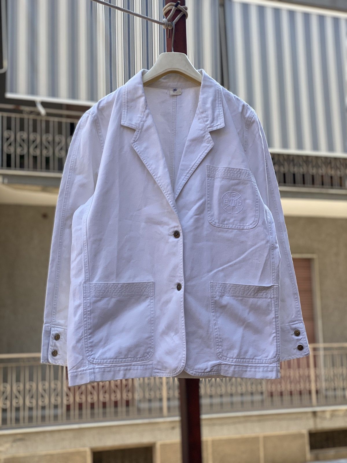 Fendi Ivory Wool Blend Blazer | Grailed