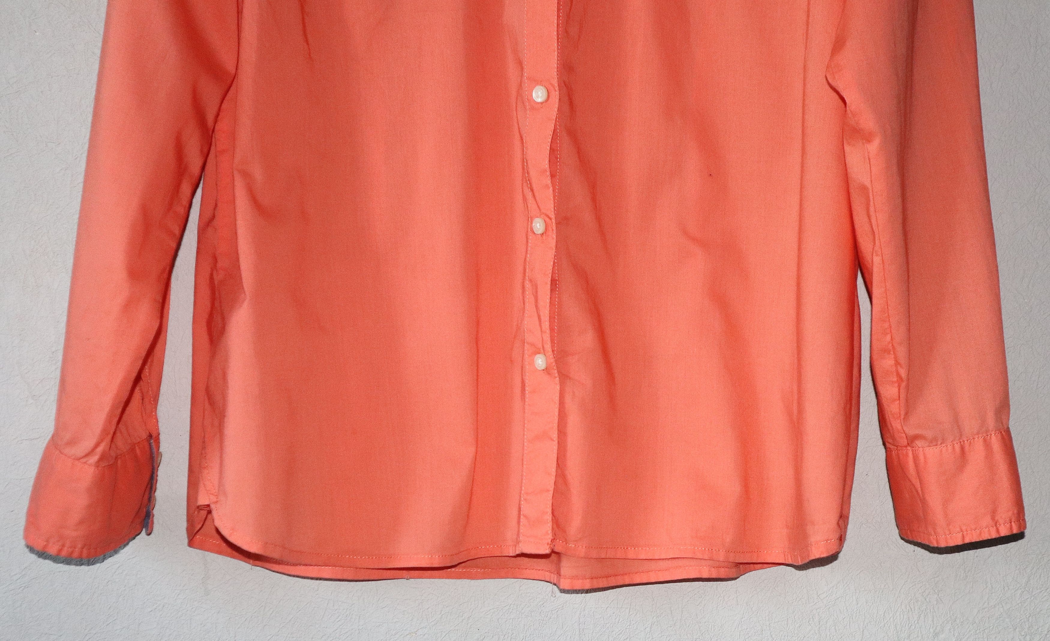 Tommy Hilfiger Orange Long Sleeve Button-Down Shirt Blouse Size XL / US 12-14 / IT 48-50 - 5 Thumbnail