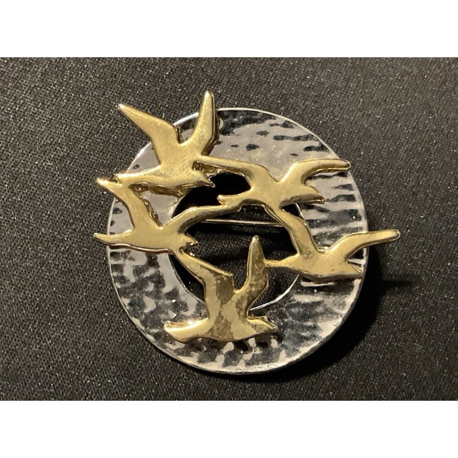 Other Vintage Seagull Gold Tone Over Silver Tone Brooch Size ONE SIZE - 2 Thumbnail
