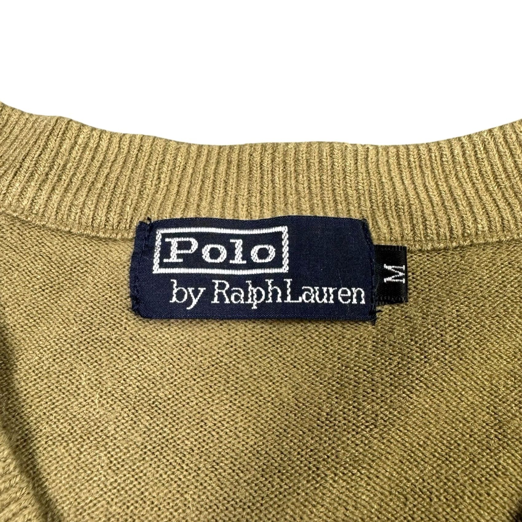 Polo Ralph Lauren VINTAGE Polo Ralph Lauren Vest Mens M Sweater Pullover V-Neck Windowpane Knit Brown Geometric 80s 90s Classic Preppy England Wool Sleeveless Size US M / EU 48-50 / 2 - 5 Thumbnail