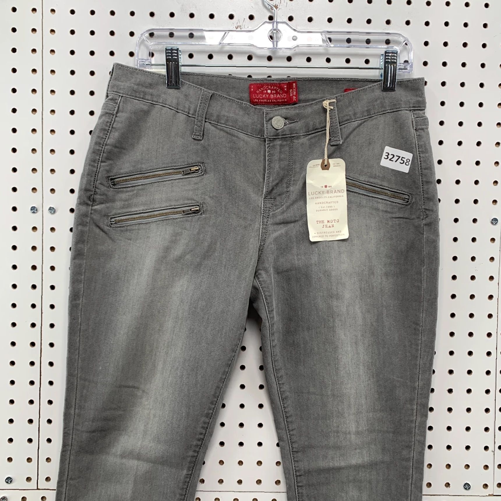 Lucky Brand Lucky Brand MOTO Jeans Womens Size 29 Regular 30x29 Gray Skinny Denim 90s Style Girls Womens Size 29" - 3 Thumbnail