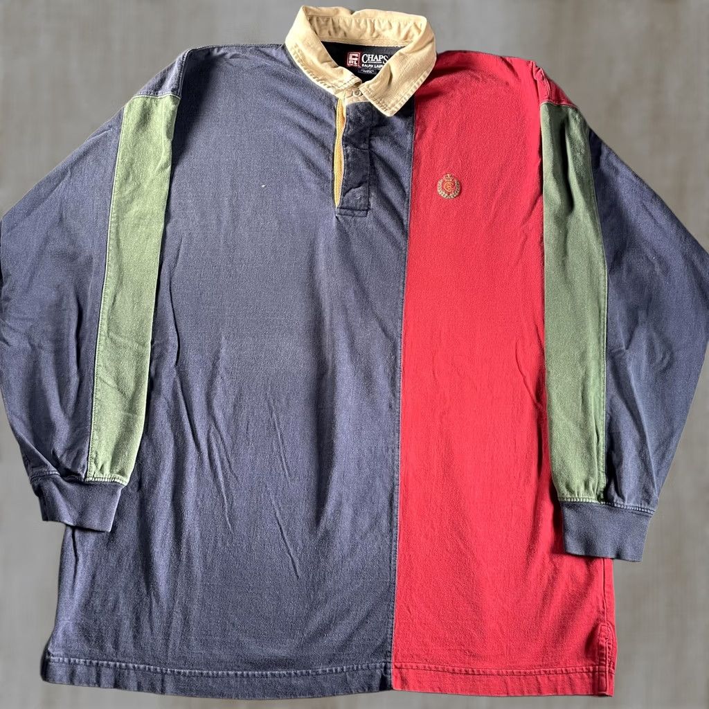 Chaps Chaps Ralph Lauren Polo Shirt Mens XL Multicolor Colorblock Rugby Crest Logo Shirt Size US XL / EU 56 / 4 - 1 Thumbnail