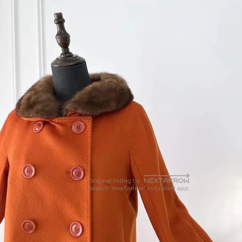 Max Mara MaxMara Orange Wool Ladies Coat . Size L / US 10 / IT 46 - 5 Thumbnail
