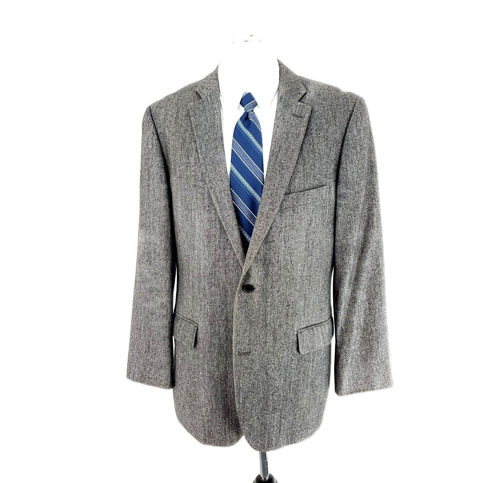Nordstrom Nordstrom Calibrate Heavy Wool Cotton 2 Button Sport Coat 40 Size 40R - 3 Thumbnail