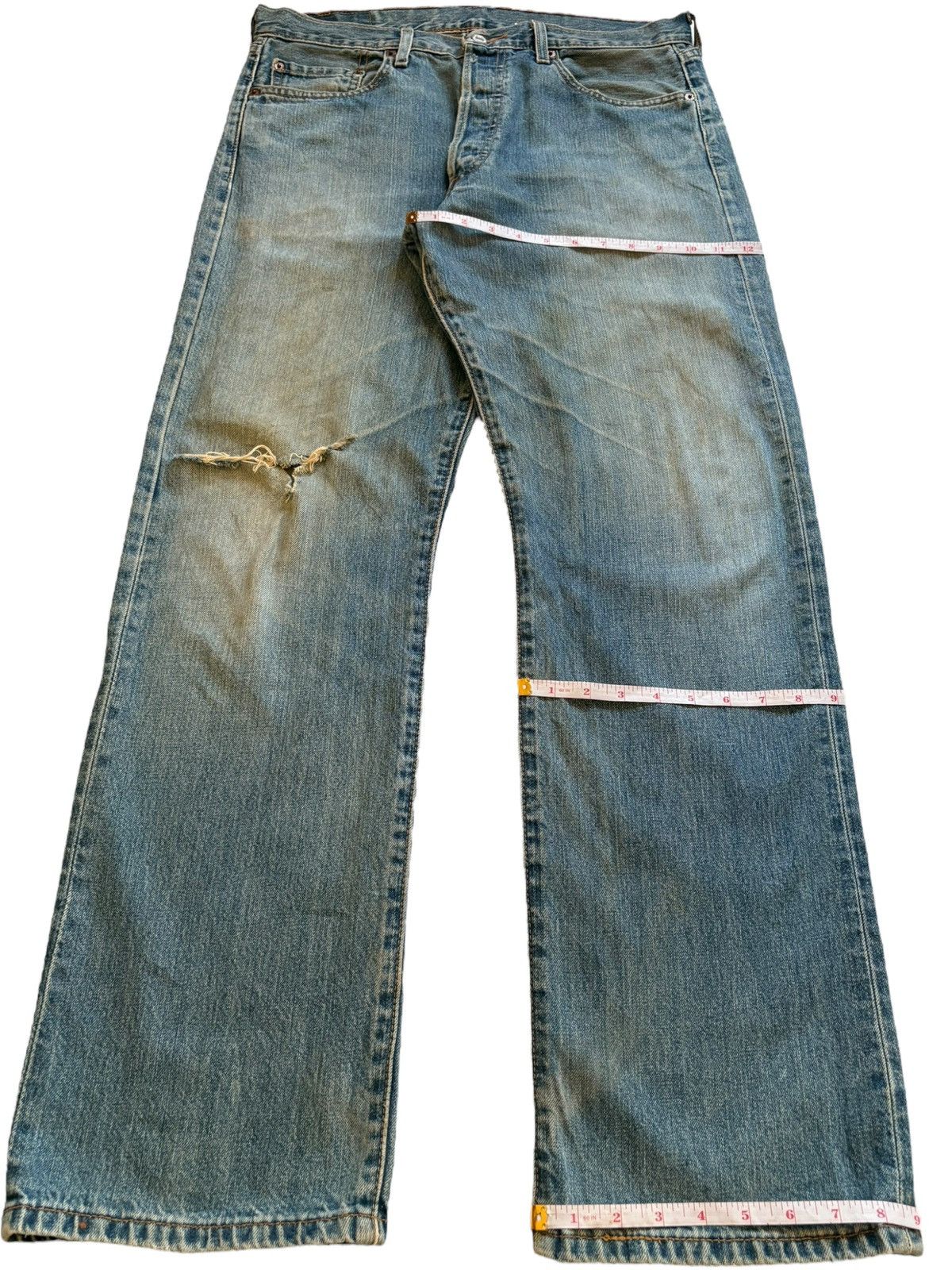 Levi's Vintage 90s Levis 501 Mud Wash Distressed Baggy Jeans Size US 34 / EU 50 - 13 Thumbnail