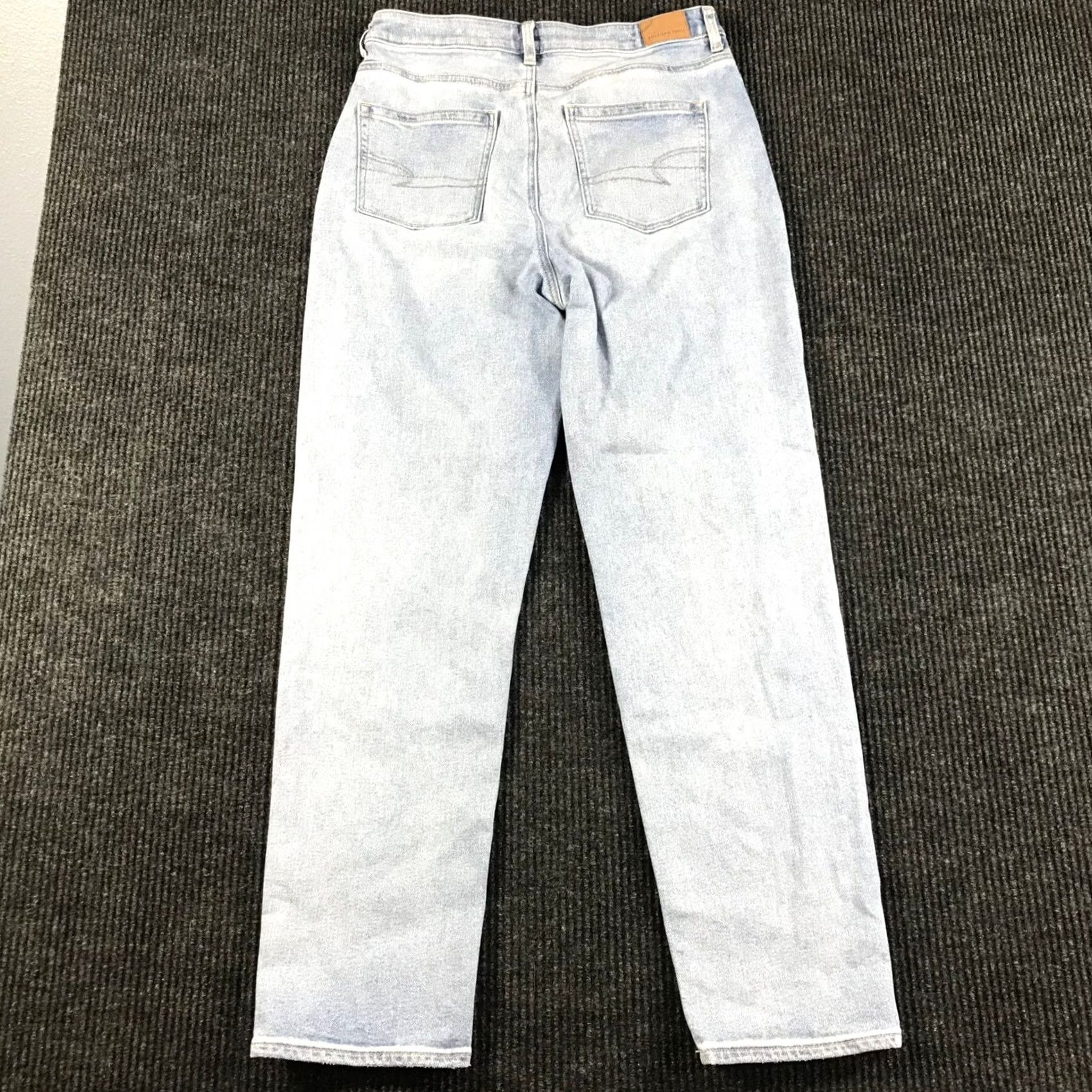 American Eagle Outfitters American Eagle Womens High Rise Mom Jeans Light Wash Stretch Denim 8 5-Pocket Blue 90s Womens Size 30" / US 8 / IT 44 - 4 Thumbnail