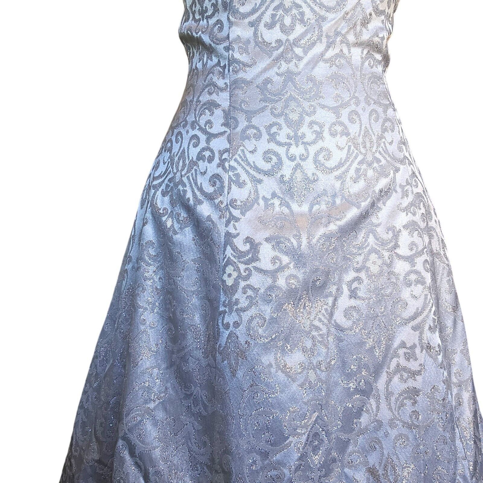 Vintage Y2K 2000s Sz 2 4 Silver Prom Dress Formal Gown Laceup Back P Size XS / US 0-2 / IT 36-38 - 9 Thumbnail