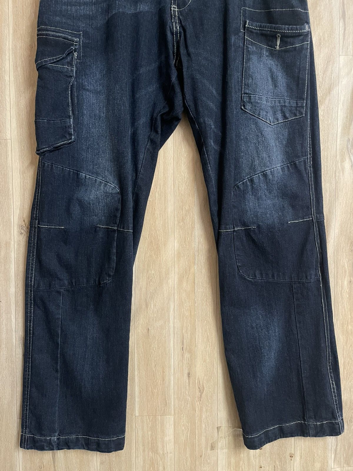 Japanese Brand Rare Biker Denim W35 L41.5 Multi Pockets Stretch Tactical Size US 35 - 3 Thumbnail