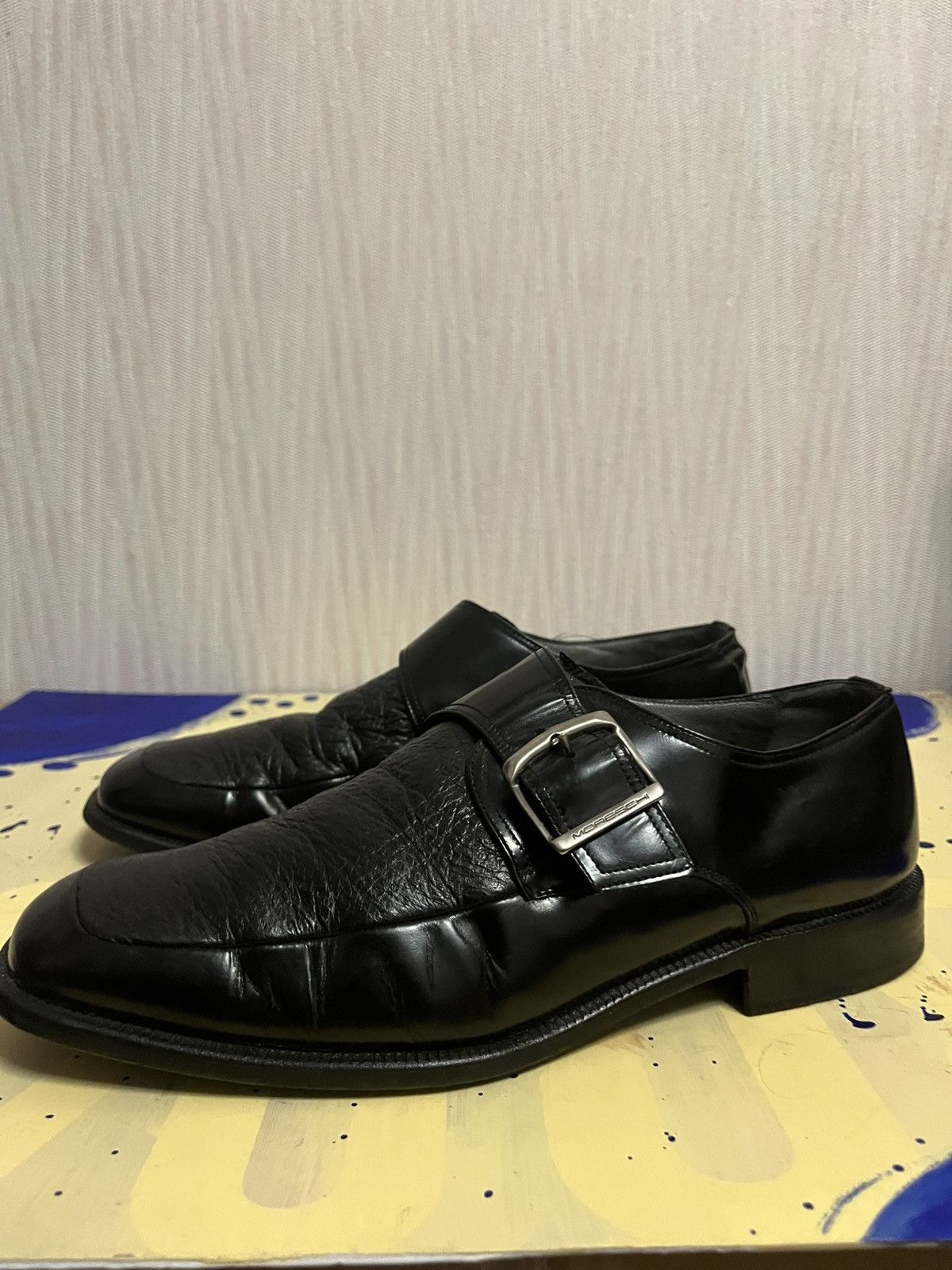 Moreschi Moreschi soft leather buckler formal dress square toe shoes Size US 9 / EU 42 - 1 Thumbnail