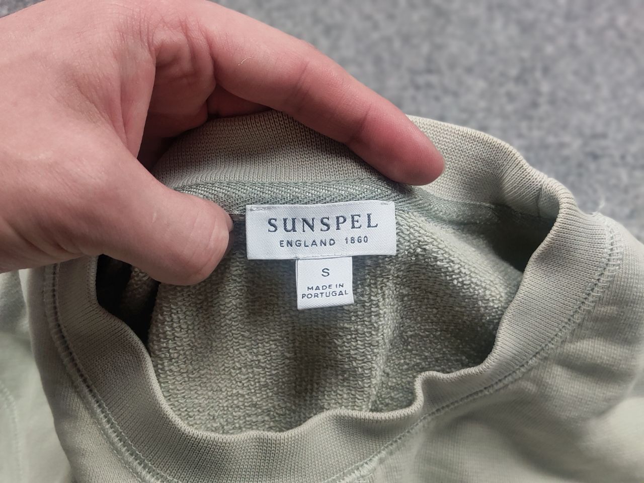 Sunspel Sunspel England Design Light Green crew chek Sweatshirt Size US S / EU 44-46 / 1 - 11 Thumbnail