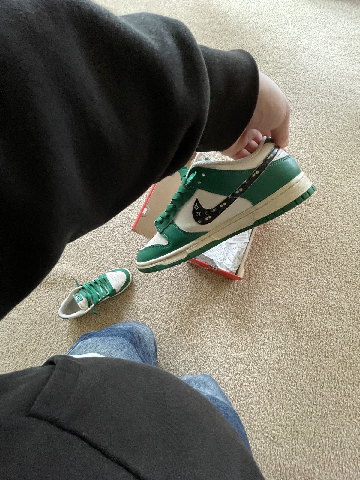 Nike Authentic Nike dunk low lottery pack - malachite size 8 Size US 8 / EU 41 - 9 Thumbnail