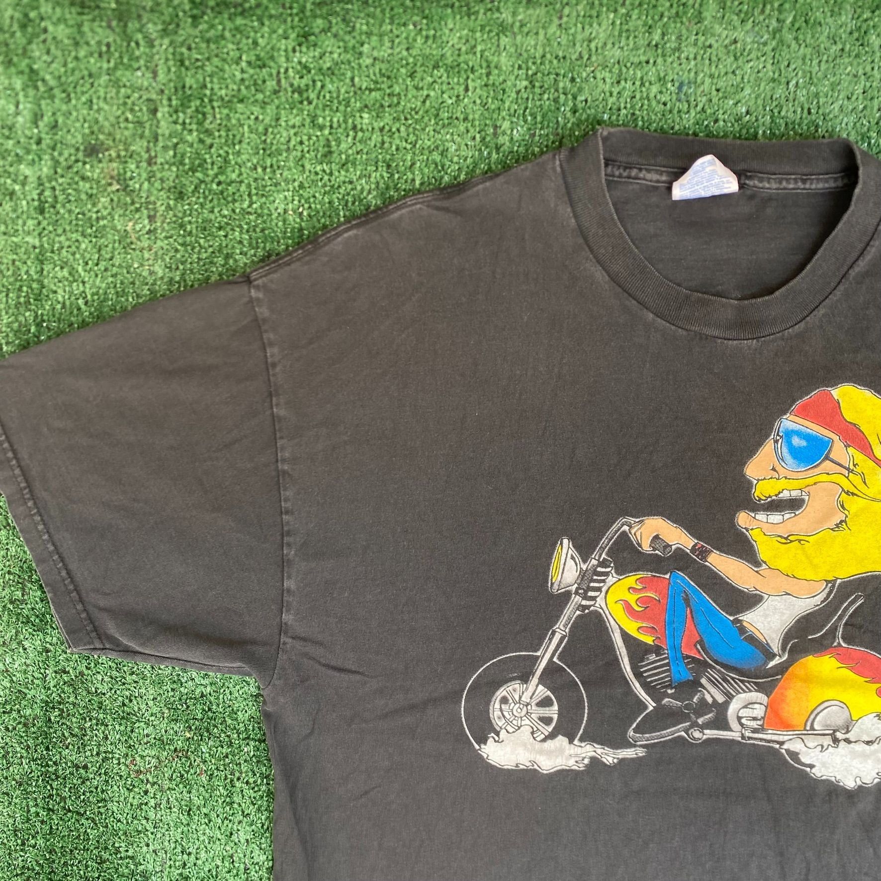 Hanes Vintage Y2K Biker Choppers Shirt MBNA Motorcycle Punk Tee Size US XL / EU 56 / 4 - 2 Thumbnail