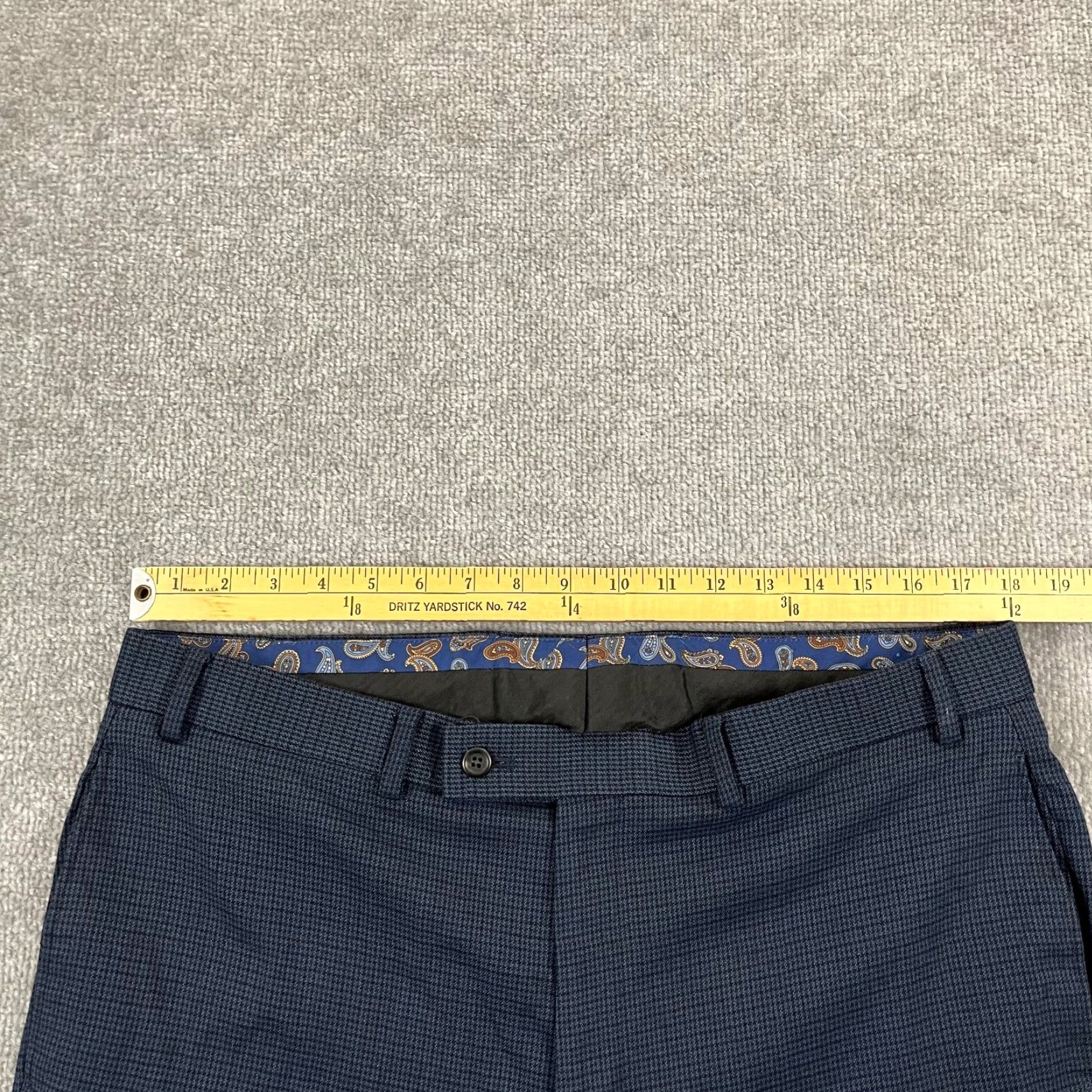 Ralph Lauren LAUREN RALPH LAUREN Pants Mens 36x32 Straight Blue Black Houndstooth Trousers Size US 36 / EU 52 - 3 Thumbnail