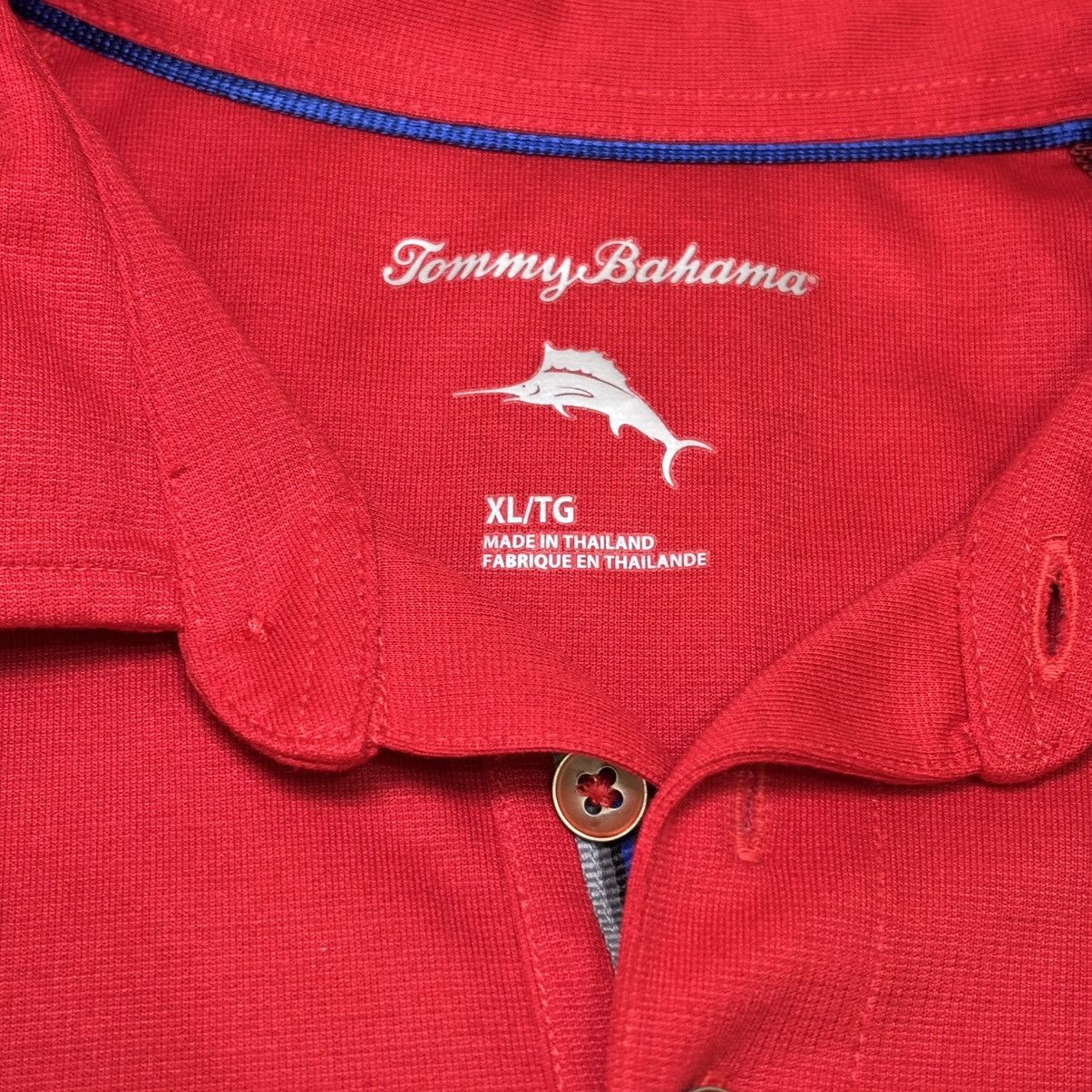 Tommy Bahama Tommy Bahama Polo Shirt Mens XLarge Red Short Size US XL / EU 56 / 4 - 2 Thumbnail