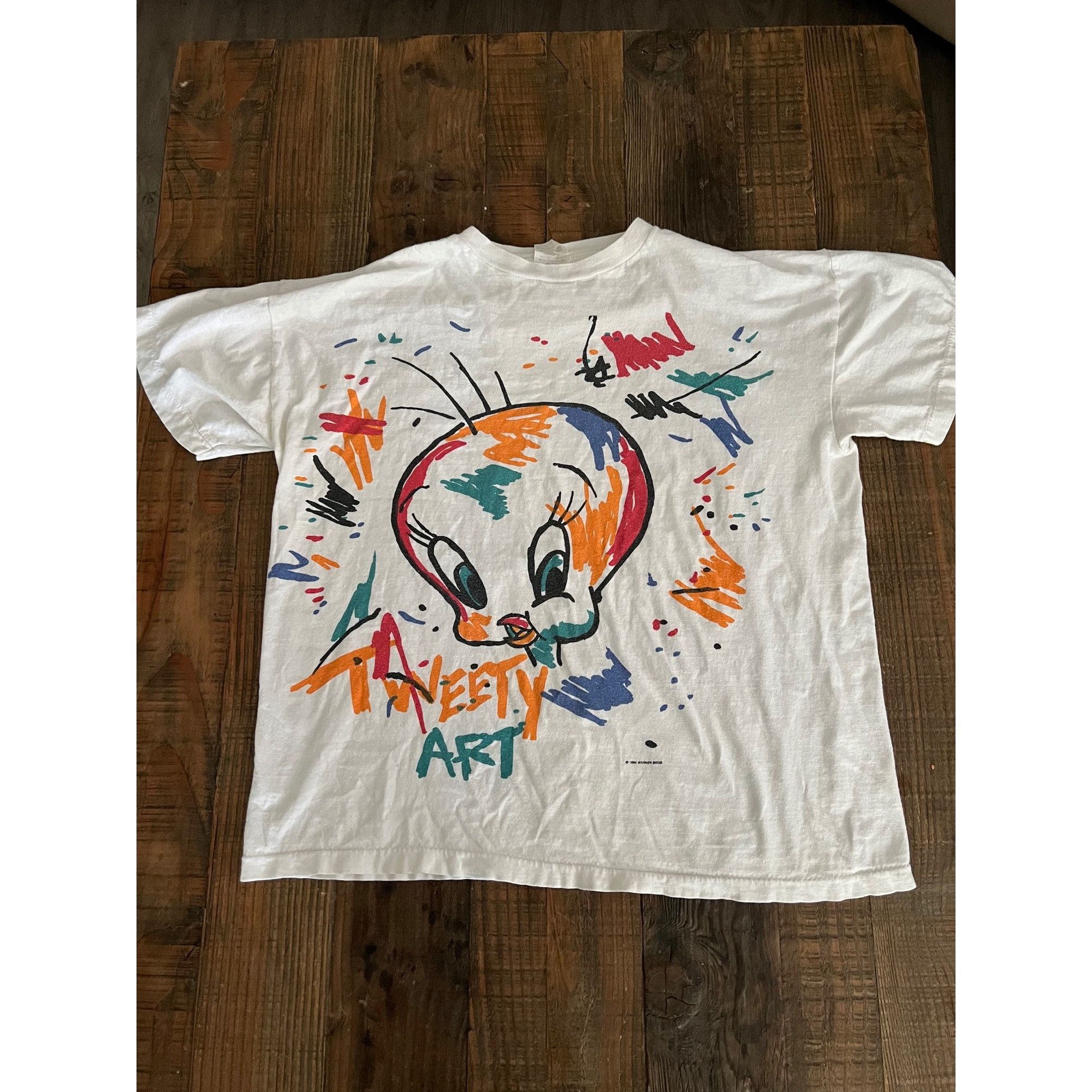 Vintage Tweety Bird Tweety Art Graffiti T-shirt M2