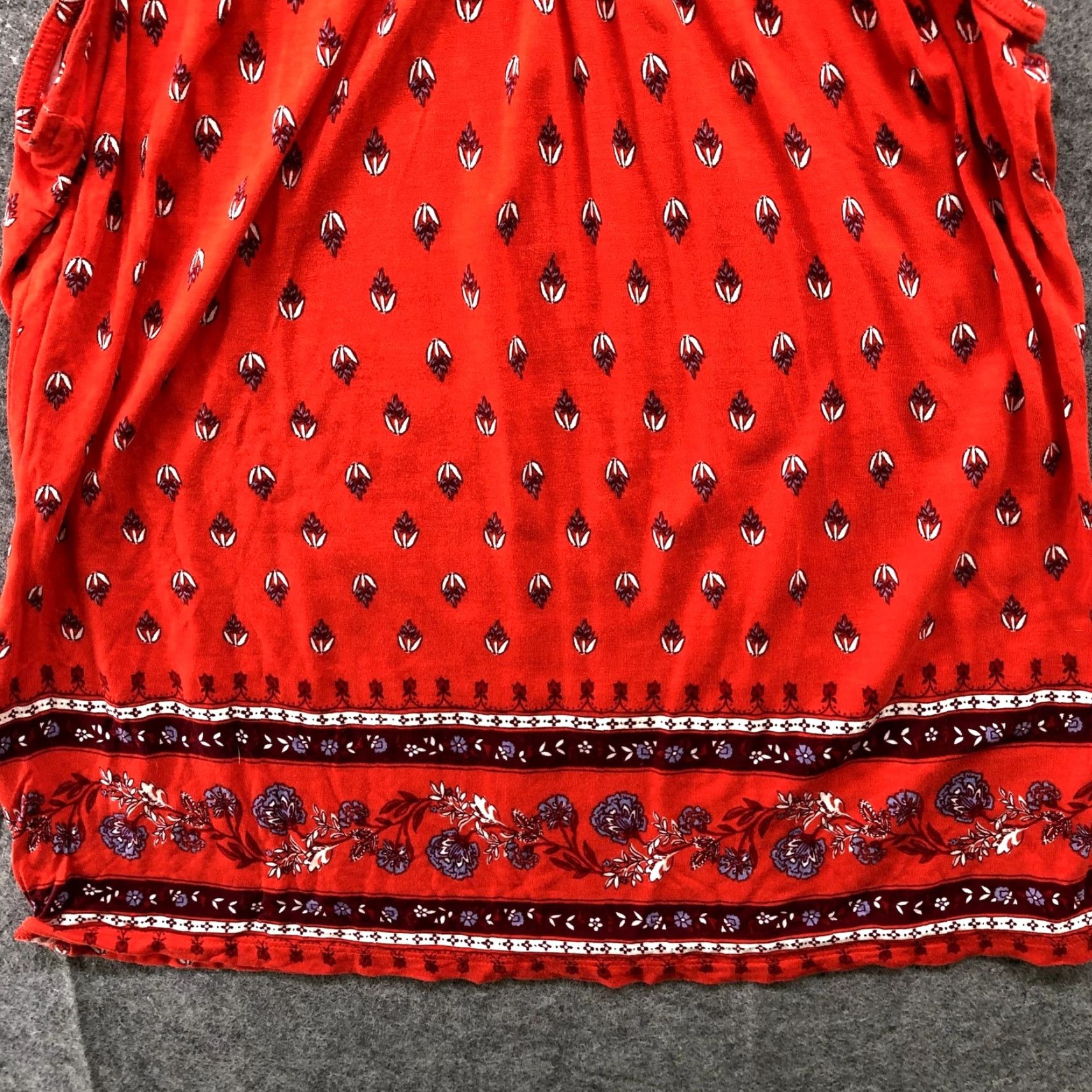 Old Navy Old Navy Cami Womens S Relaxed Tank Top Red Boho Print Sleeveless Size S / US 4 / IT 40 - 4 Thumbnail