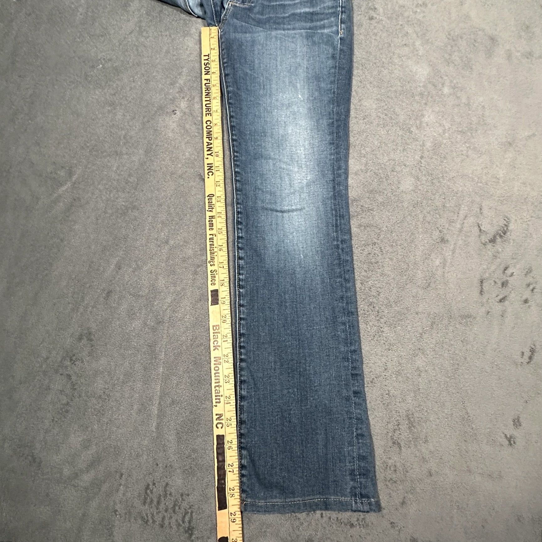 Vintage Driftwood Audrey Jeans Womens 27 Straight Leg Stretch Denim Mid Rise Classic Fit Blue Medium 27 Inseam 29 Pockets Stretch Regular 5 Pocket Size 27" / US 4 / IT 40 - 4 Thumbnail