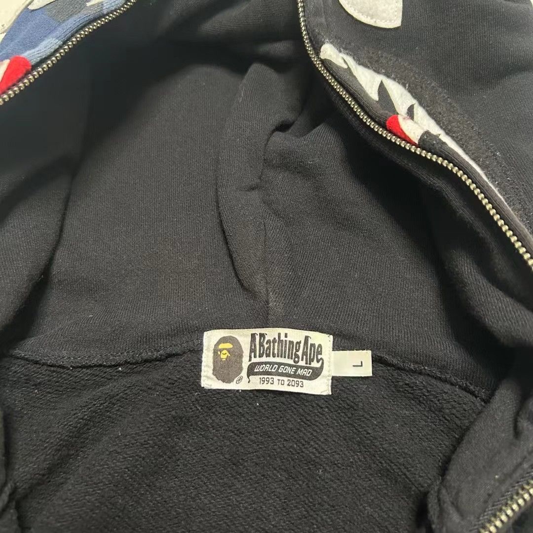 Bape HALF CAMO SHARK FULL ZIP HOODIE Size US L / EU 52-54 / 3 - 7 Thumbnail