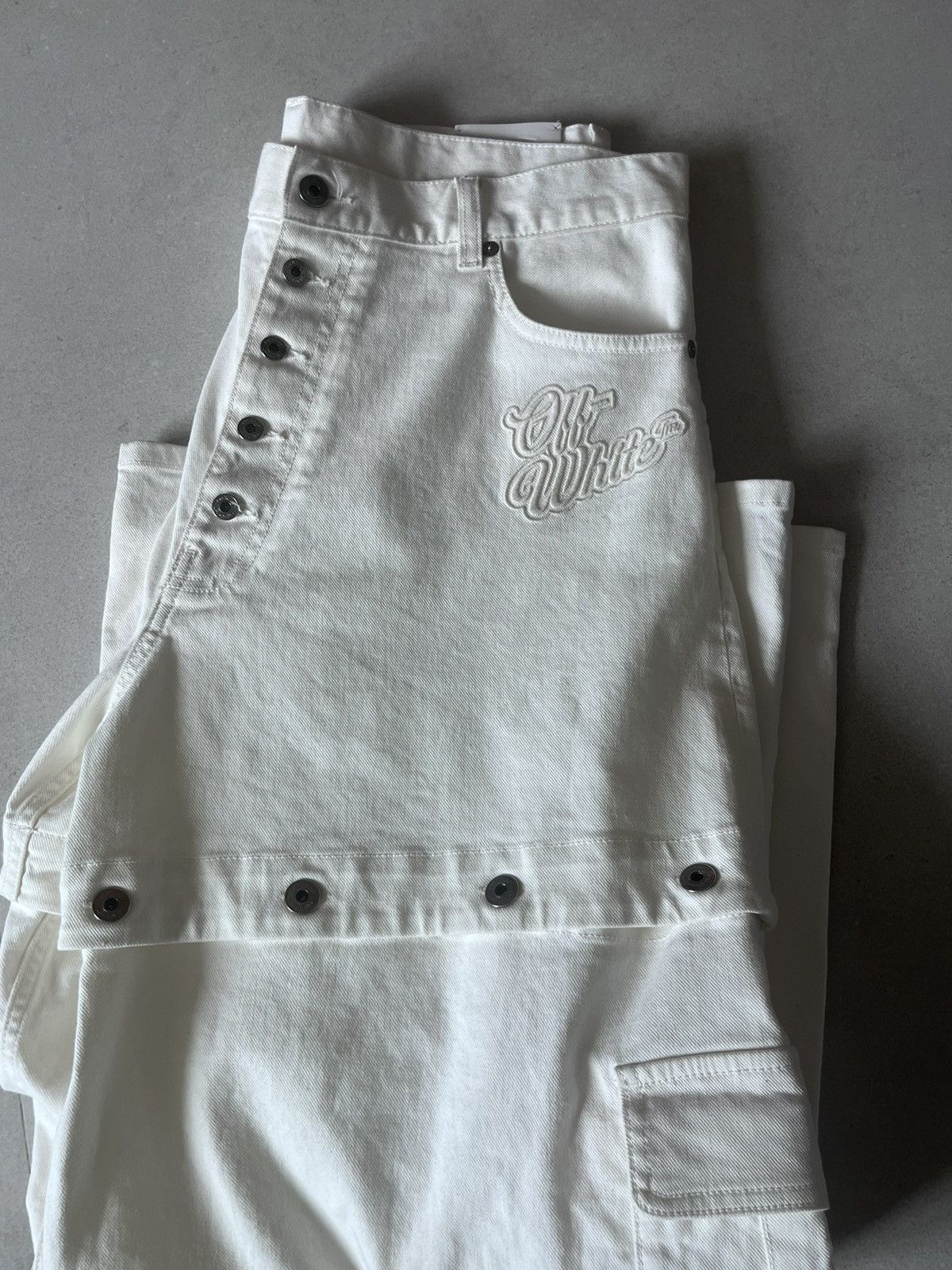 Off White hybrid denim