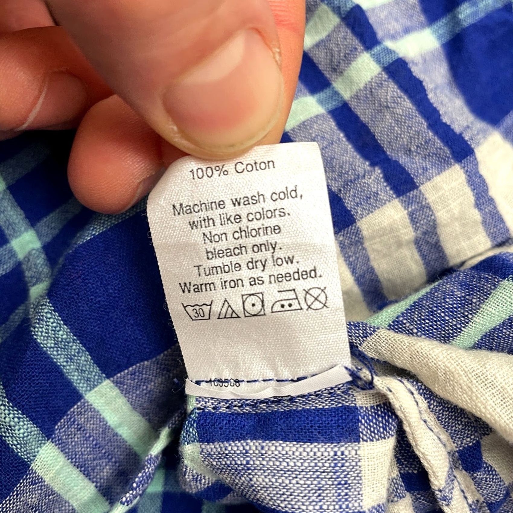 J.Crew J.Crew Shirt Womens XXS Blue White Plaid Button-Up Long Sleeve Cotton Top Size XXS / US 00 / IT 34 - 6 Thumbnail