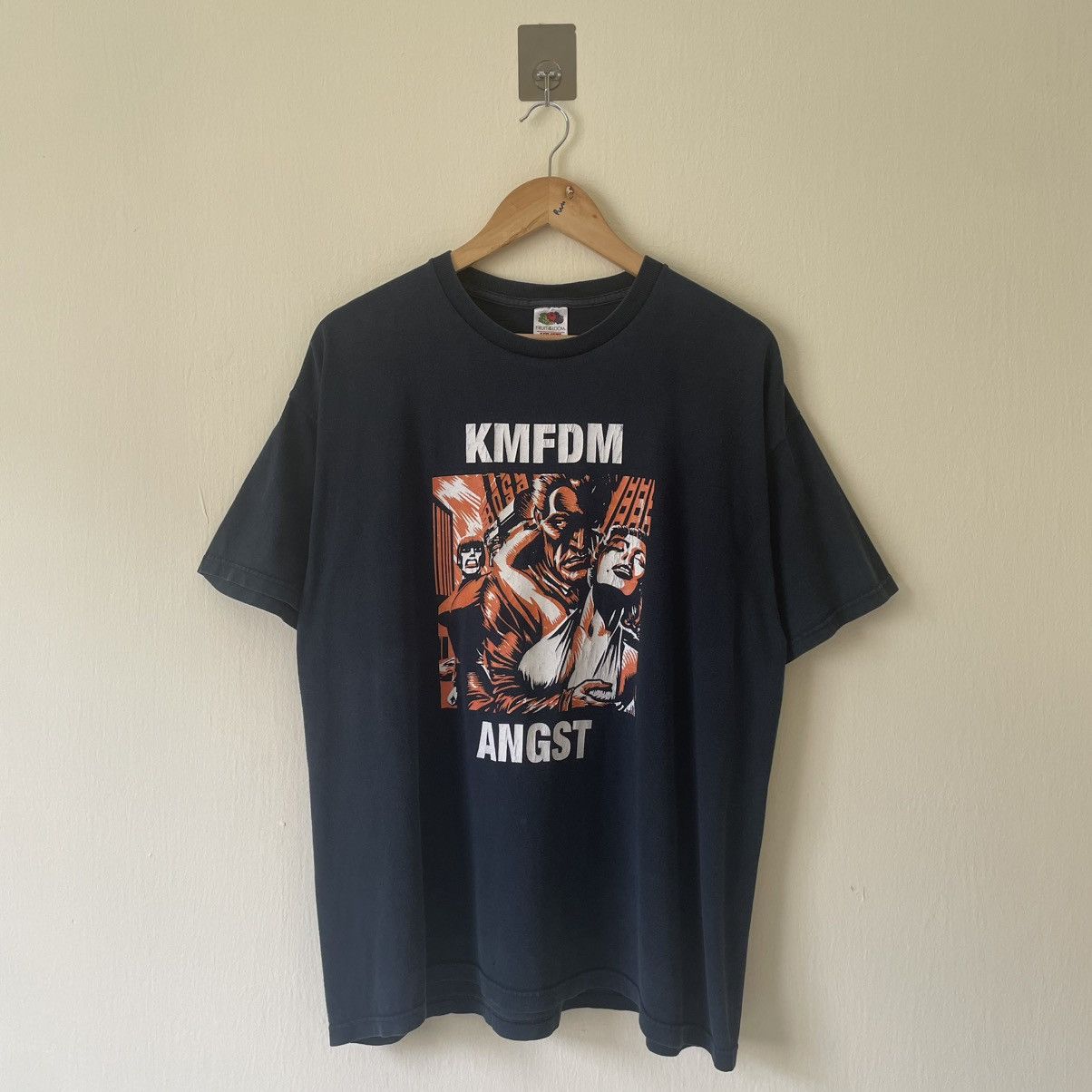 Band Tees Vintage KMFDM Angst Album Tee Shirt Size US XL / EU 56 / 4 - 1 Thumbnail
