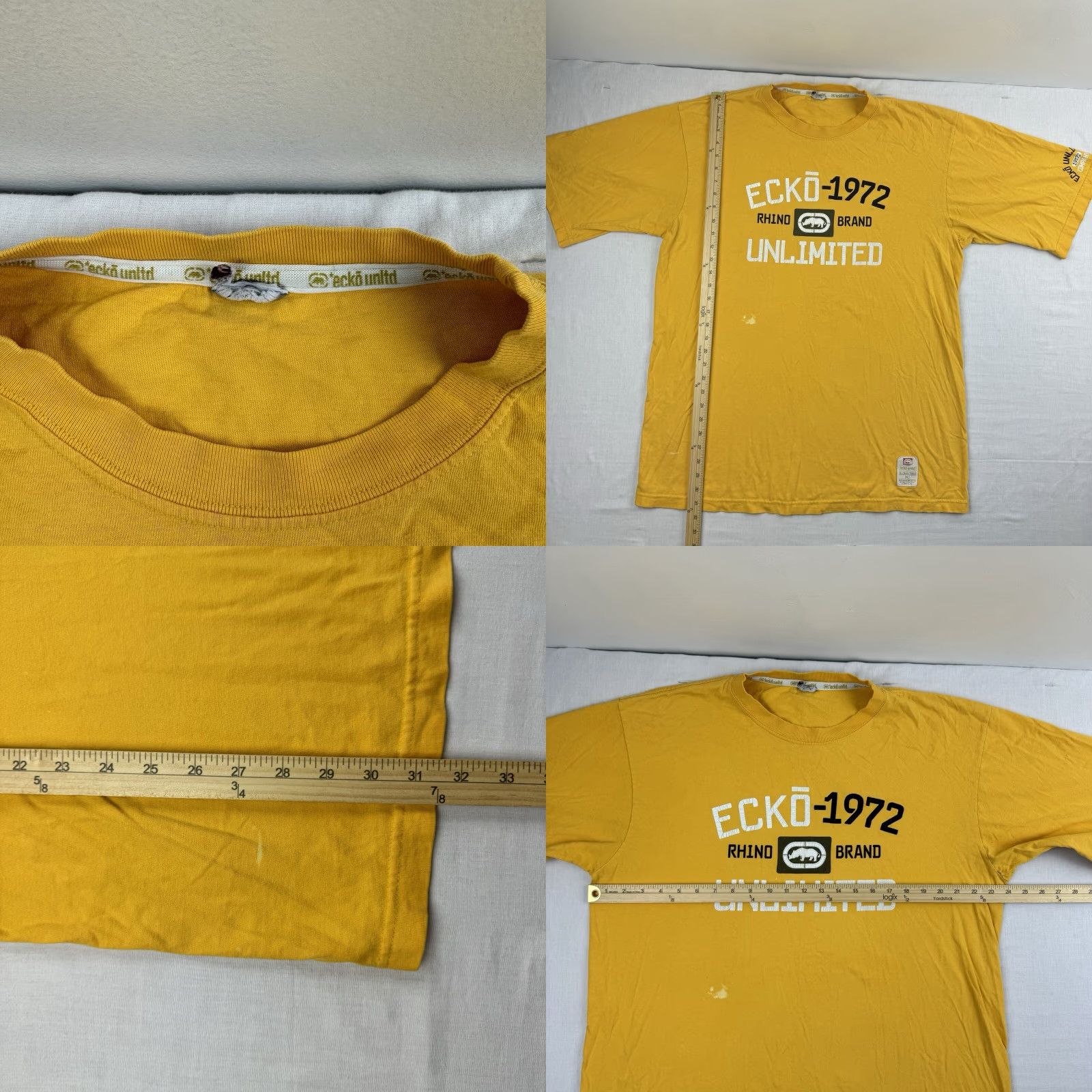 Ecko Unltd. VINTAGE Ecko Unltd T Shirt Men XL Yellow Punk Grunge Y2K 90s Skater Relaxed Size US XL / EU 56 / 4 - 8 Thumbnail