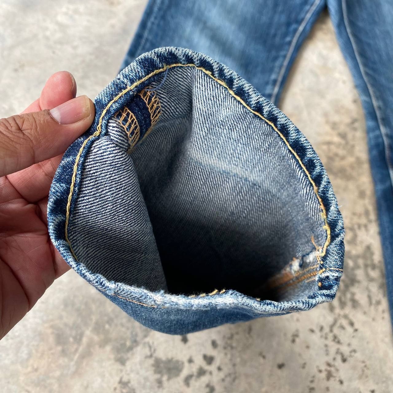 Kapital VINTAGE KAPITAL BY KIRO HIRATA FADED BLUE LOWRISE SLIMFIT Size US 27 - 4 Thumbnail