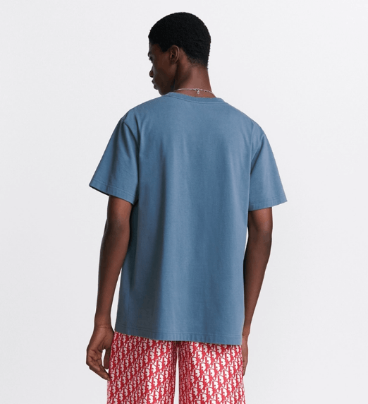 Dior o1w1db10525 483J69 Relaxed-Fit T-Shirt in Blue Size US M / EU 48-50 / 2 - 6 Thumbnail