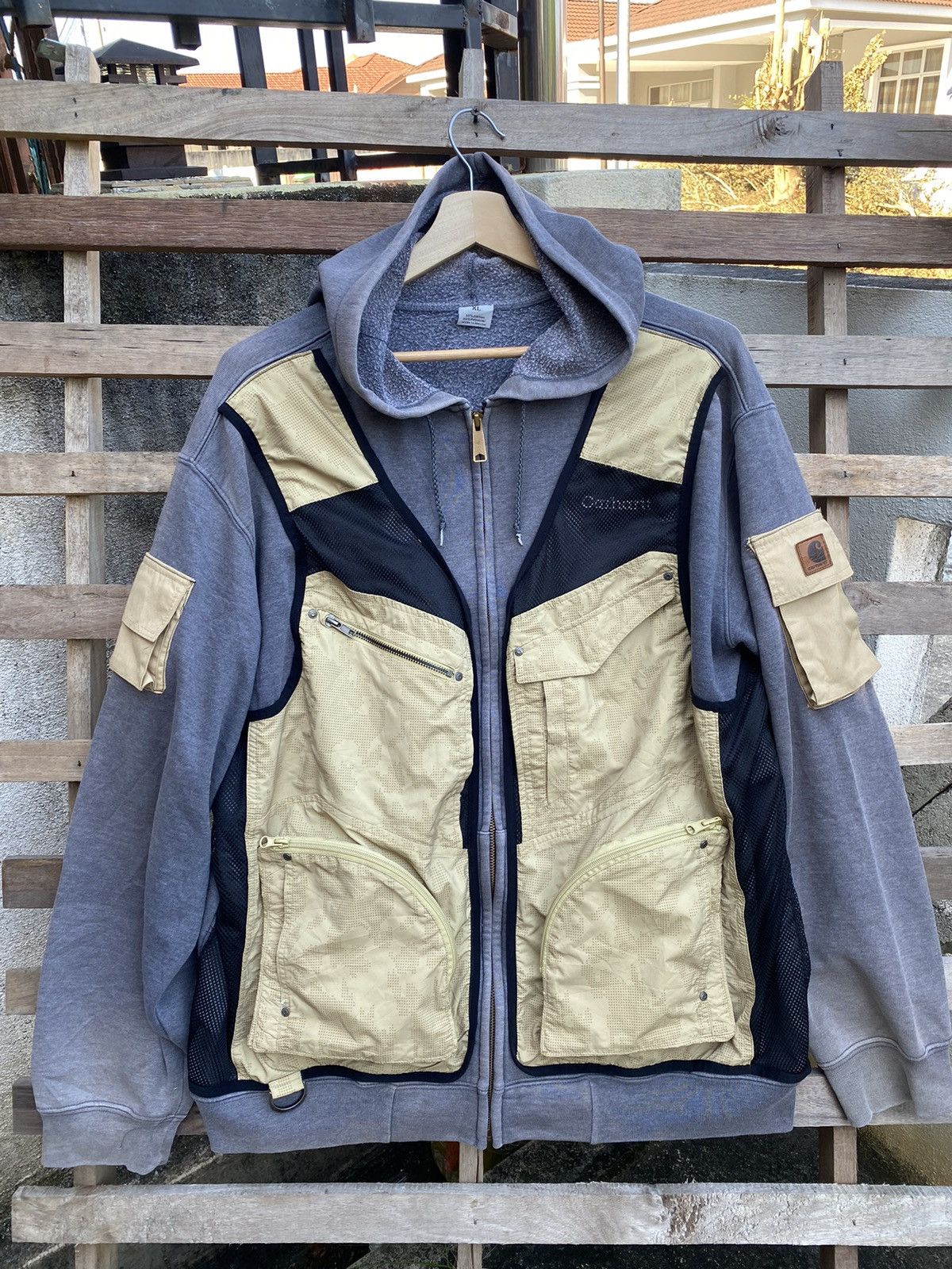 Carhartt Vintage Distressed Carhartt Reworked Utility Hoodie Jacket Size US XXL / EU 58 / 5 - 1 Thumbnail