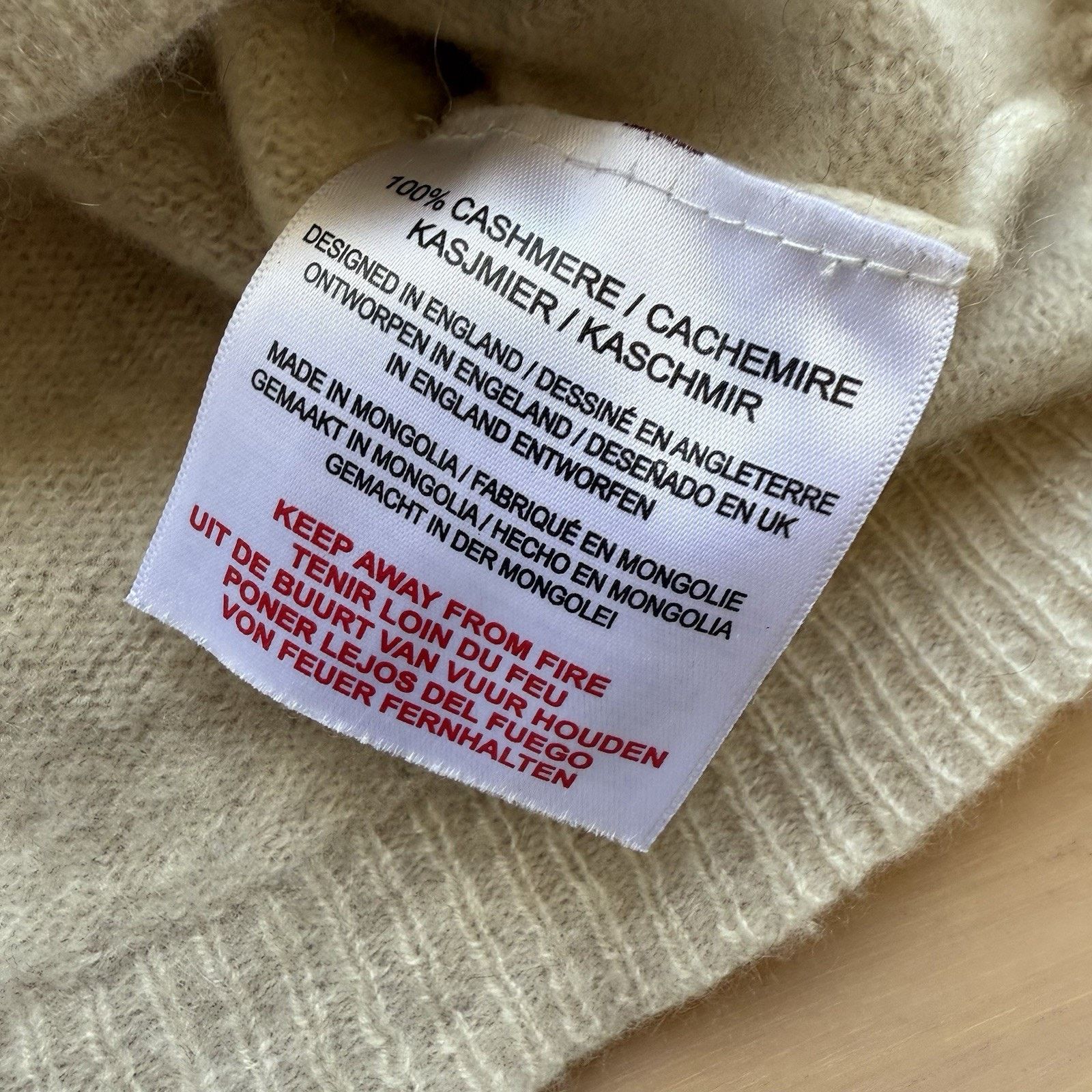 Designer Jumper 1234 Cashmere Sweater 2 Beige Wool Knit Pullover Size XS / US 0-2 / IT 36-38 - 7 Thumbnail