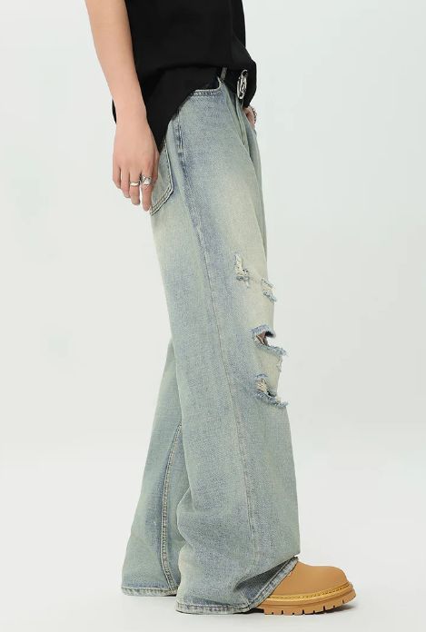 Japanese Brand × Jean High Street Men's Jeans Straight Loose Size US 29 - 5 Thumbnail